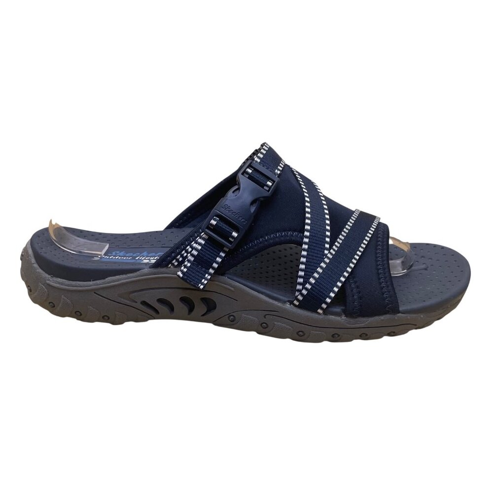 Skechers Women’s Navy Adjustable Strap Durable Outdoor Slide Sandals Size 7